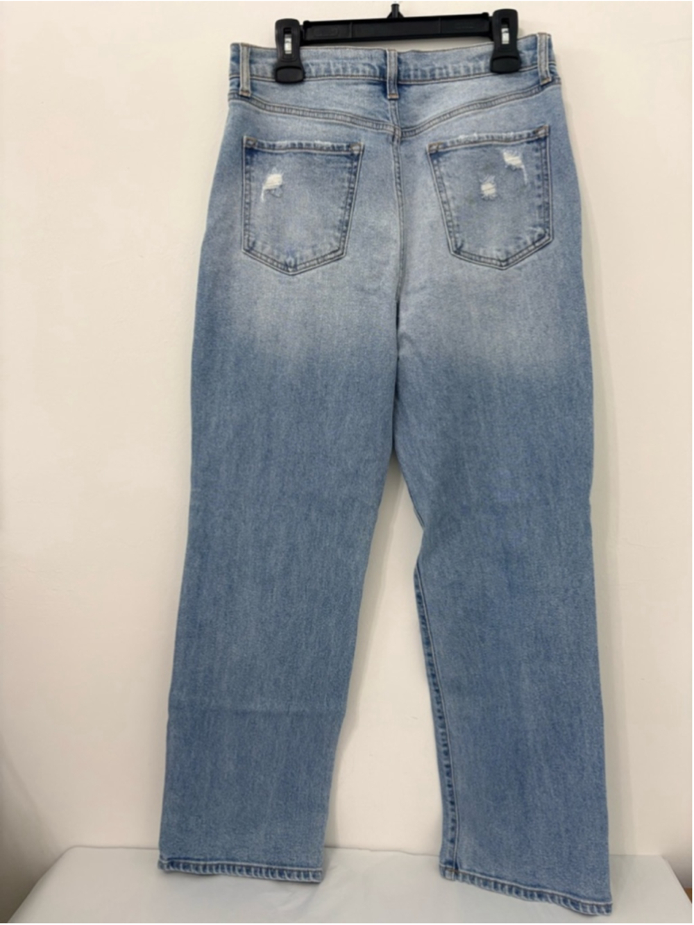 Windsor Super High Rise Dad Jeans Sz 13 (15.75”W) Light Wash Distressed EUC - Picture 6 of 7